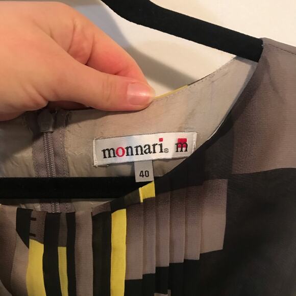 MONNARI Black & Yellow Maxi Dress Size 8 - Picture 7 of 10